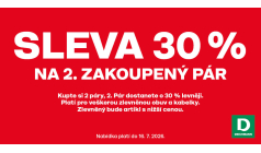 Sleva 30 % na 2. zakoupený pár